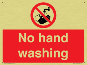 No hand washing